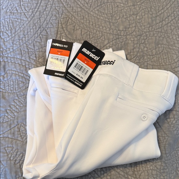 Marucci Men's White Tapered Fit Pants - Picture 1 of 3
